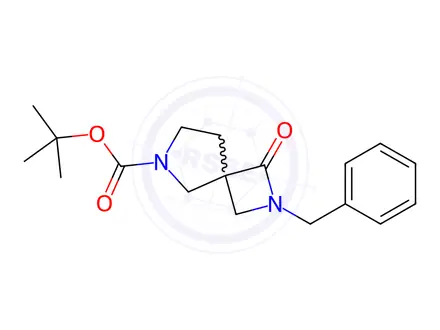 Chemical structure of tert-Butyl 2-benzyl-1-oxo-2,6-diazaspiro[3.4]octane-6-carboxylate