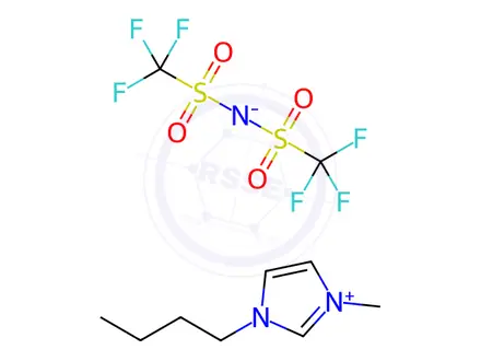 Chemical structure of 3-Butyl-1-methyl-1H-imidazol-3-ium bis((trifluoromethyl)sulfonyl)amide