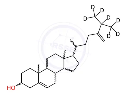 Chemical structure of 24-Methylenecholesterol-D7