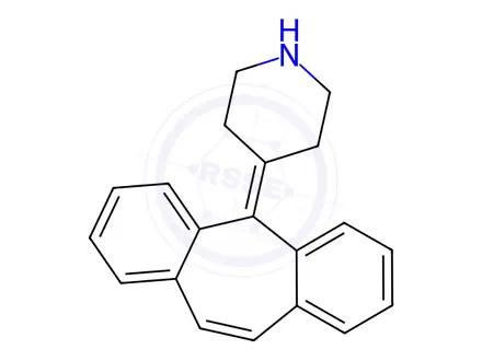Chemical structure of Cyproheptadine Hydrochloride Impurity 4 (N-Desmethyl Cyproheptadine Hydrochloride)