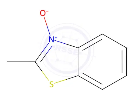 Chemical structure of Benzothiazole, 2-methyl-, 3-oxide (8CI,9CI)