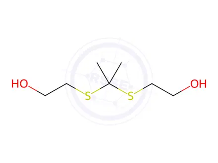 Chemical structure of Ethanol, 2,2'-[(1-methylethylidene)bis(thio)]bis-