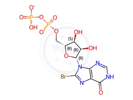 Chemical structure of 8-BROMOINOSINE 5'-DIPHOSPHATE SODIUM SALT