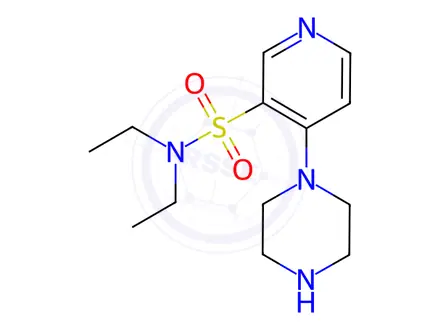 Chemical structure of N,N-diethyl-4-(piperazin-1-yl)pyridine-3-sulfonamide