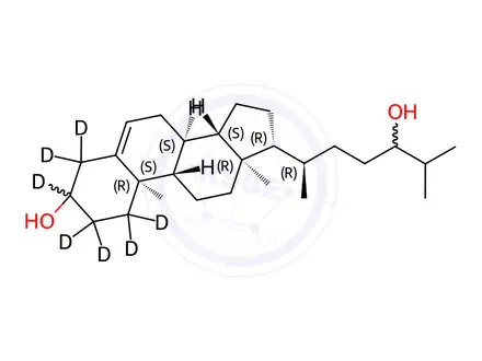 Chemical structure of 24(R/S)-hydroxycholesterol-d7