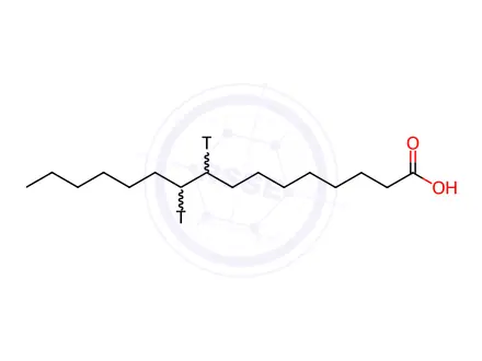 Chemical structure of PALMITIC ACID-[9,10-3H]