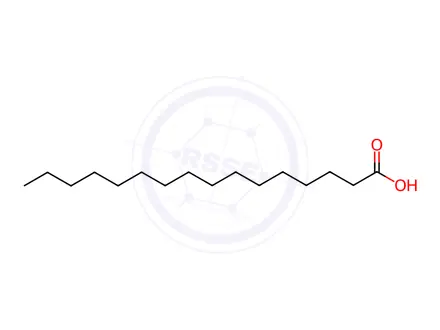Chemical structure of Palmitic acid