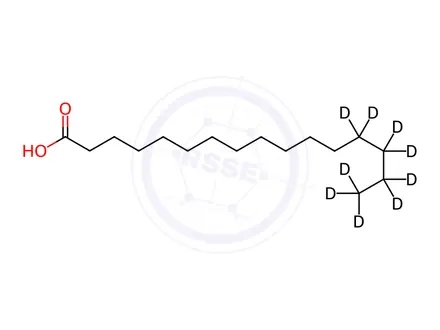 Chemical structure of Palmitic Acid D9