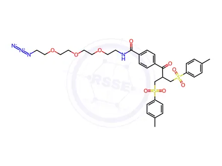 Chemical structure of Bis-sulfone-PEG3-Azide