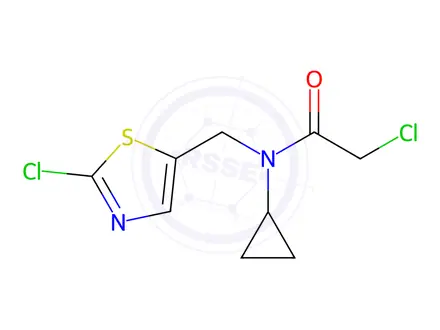Chemical structure of 2-Chloro-N-((2-chlorothiazol-5-yl)methyl)-N-cyclopropylacetamide