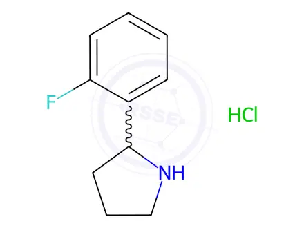 Chemical structure of 2-(2-Fluorophenyl pyrrolidine HCl