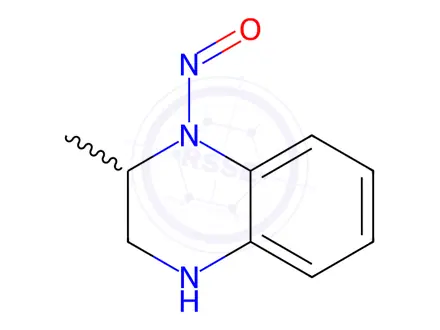 Chemical structure of Quinoxaline, 1,2,3,4-tetrahydro-2-methyl-1-nitroso-(9CI)