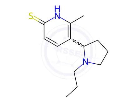 Chemical structure of 6-Methyl-5-(1-propylpyrrolidin-2-yl)pyridine-2-thiol