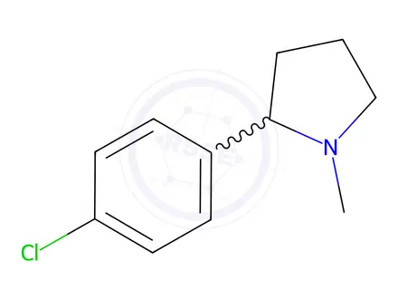 Chemical structure of Pyrrolidine, 2-(4-chlorophenyl)-1-methyl-