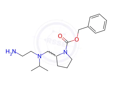 Chemical structure of Benzyl 2-(((2-aminoethyl)(isopropyl)amino)methyl)pyrrolidine-1-carboxylate