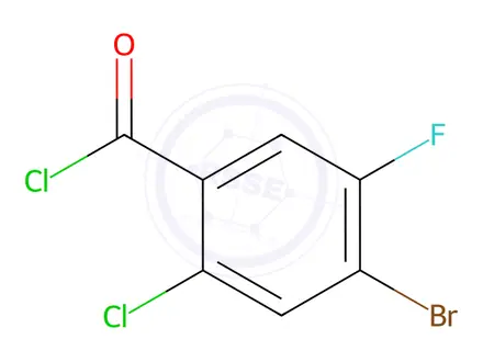 Chemical structure of 4-Bromo-2-chloro-5-fluorobenzoyl chloride