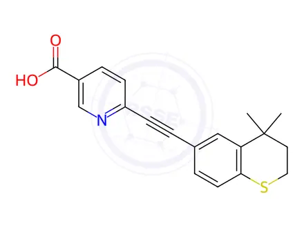 Chemical structure of Tazarotene Impurity 1(Tazarotenic Acid)