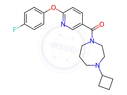 Chemical structure of (4-Cyclobutyl-1,4-diazepan-1-yl)(6-(4-fluorophenoxy)pyridin-3-yl)methanone