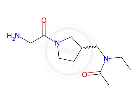 Chemical structure of N-((1-(2-Aminoacetyl)pyrrolidin-3-yl)methyl)-N-ethylacetamide