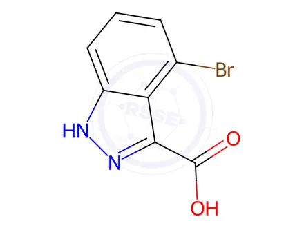 Chemical structure of 4-Bromo-1h-indazole-3-carboxylic Acid