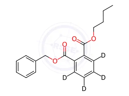 Chemical structure of Benzyl n-butyl phthalate-[D4]