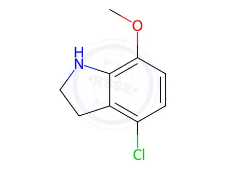 Chemical structure of 4-Chloro-7-methoxyindoline