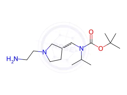 Chemical structure of tert-Butyl ((1-(2-aminoethyl)pyrrolidin-3-yl)methyl)(isopropyl)carbamate