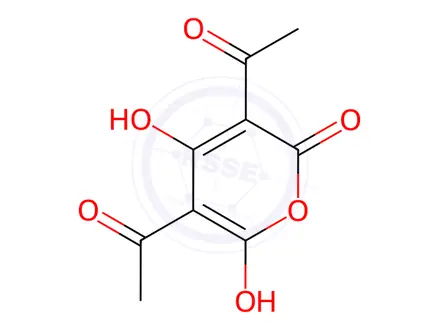 Chemical structure of 2,4-diacetyl-3-oxoglutaric anhydride
