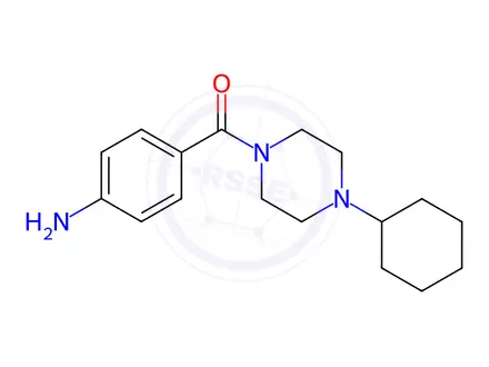 Chemical structure of (4-Aminophenyl)(4-cyclohexylpiperazino)methanone