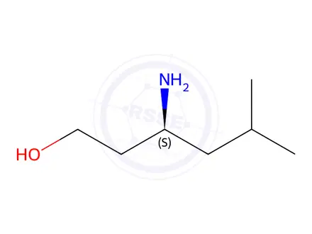 Chemical structure of (S)-3-amino-5-methylhexan-1-olhydrochloride