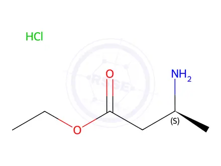 Chemical structure of Butanoic acid, 3-aMino-, ethyl ester, hydrochloride, (3S)-