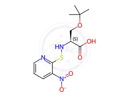 Chemical structure of N-(3-NITRO-2-PYRIDINESULFENYL)-O-T-*BUTY L-L-SERINE