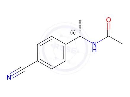 Chemical structure of (S)-N-(1-(4-cyanophenyl)ethyl)acetamide