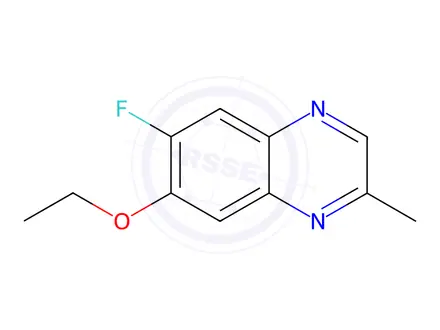 Chemical structure of Quinoxaline, 7-ethoxy-6-fluoro-2-methyl-(9CI)
