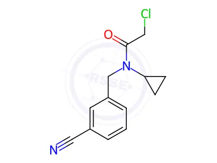Chemical structure of 2-Chloro-N-(3-cyanobenzyl)-N-cyclopropylacetamide