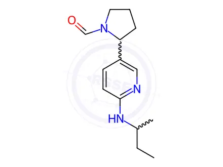 Chemical structure of 2-(6-(sec-Butylamino)pyridin-3-yl)pyrrolidine-1-carbaldehyde