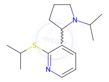 Chemical structure of 3-(1-Isopropylpyrrolidin-2-yl)-2-(isopropylthio)pyridine