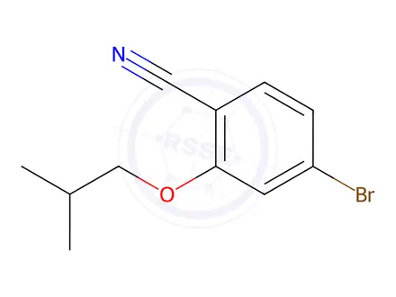Chemical structure of Benzonitrile, 4-bromo-2-(2-methylpropoxy)-