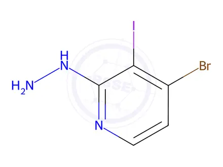 Chemical structure of 4-Bromo-2-hydrazinyl-3-iodopyridine