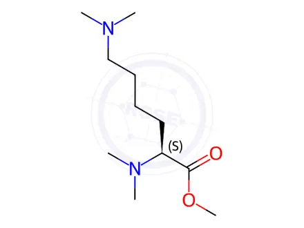 Chemical structure of (S)-Methyl 2,6-bis(dimethylamino)-hexanoate dihydrochloride