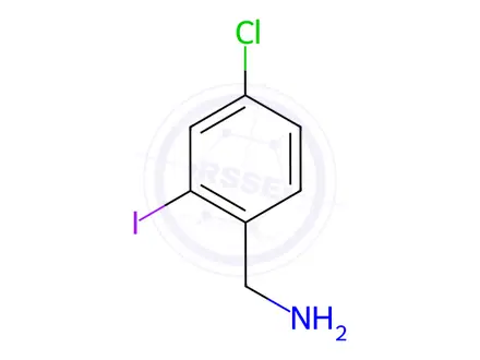 Chemical structure of Benzenemethanamine, 4-chloro-2-iodo-
