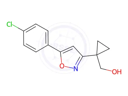 Chemical structure of (1-(5-(4-Chlorophenyl)isoxazol-3-yl)cyclopropyl)methanol
