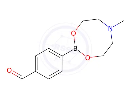 Chemical structure of Benzaldehyde, 4-(tetrahydro-6-methyl-4H-1,3,6,2-dioxazaborocin-2-yl)-