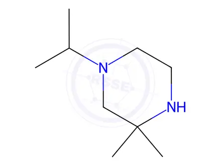 Chemical structure of Piperazine, 3,3-dimethyl-1-(1-methylethyl)-(9CI)