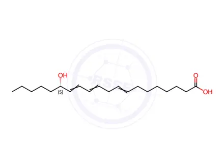 Chemical structure of (R,8Z,11Z,13E)-15-Hydroxyicosa-8,11,13-trienoic acid