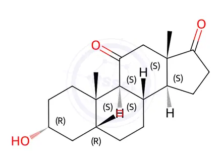 Chemical structure of 11-Ketoetiocholanolone Solution in Acetonitrile