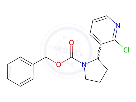 Chemical structure of Benzyl 2-(2-chloropyridin-3-yl)pyrrolidine-1-carboxylate