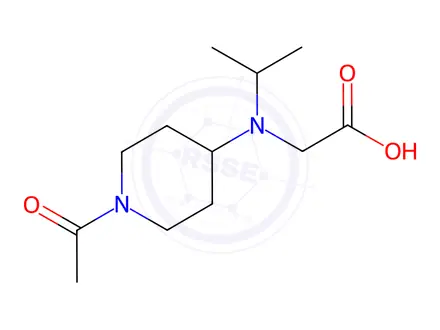 Chemical structure of 2-((1-Acetylpiperidin-4-yl)(isopropyl)amino)acetic acid