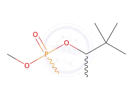 Chemical structure of Phosphonic acid, P-methyl-, methyl 1,2,2-trimethylpropyl ester