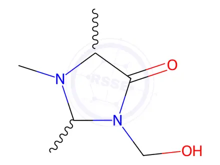 Chemical structure of 4-Imidazolidinone, 3-(hydroxymethyl)-1,2,5-trimethyl-